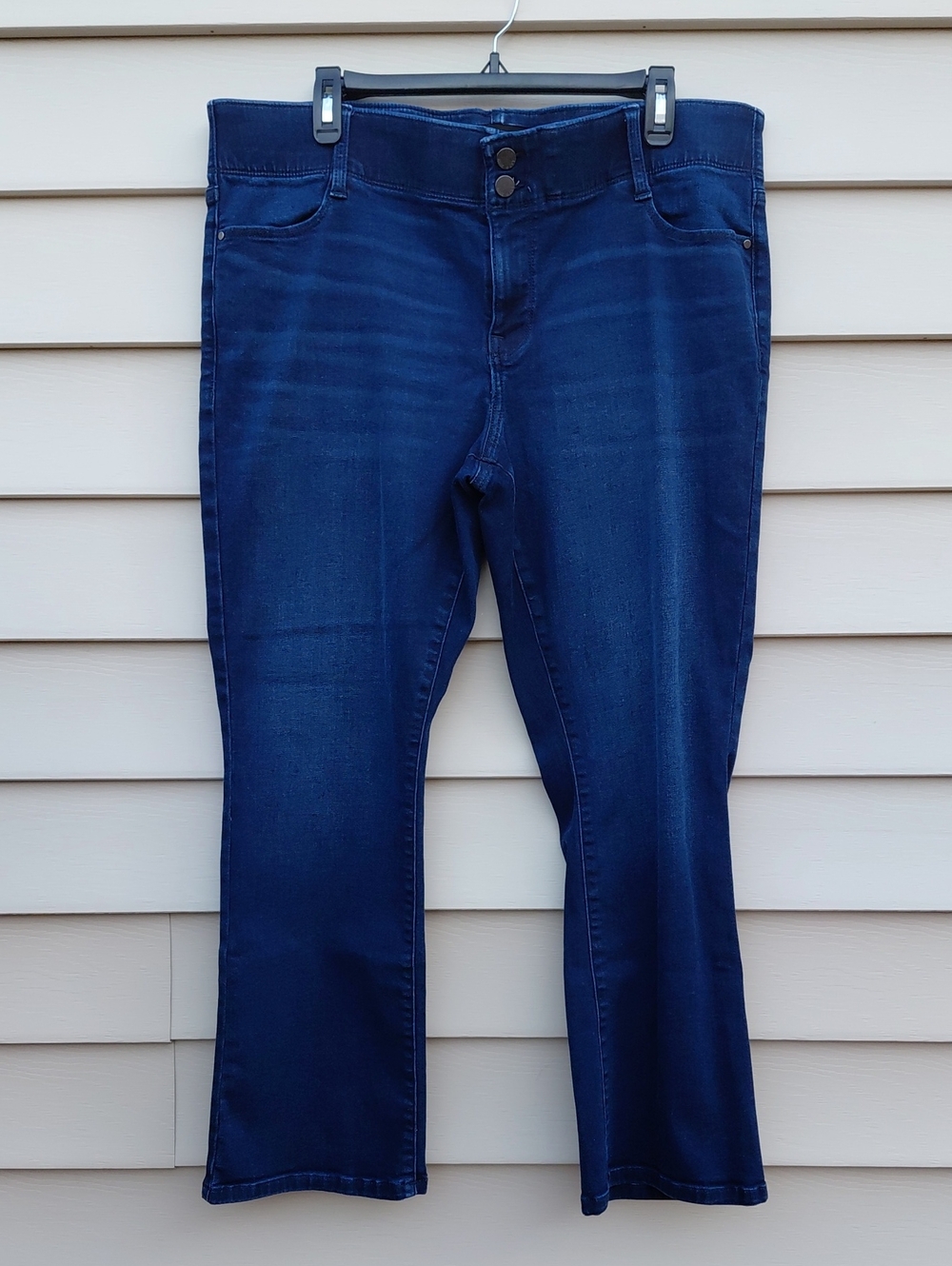 NINE WEST Women's Dark Blue Skinny Mid Rise Jeans Size 16P
